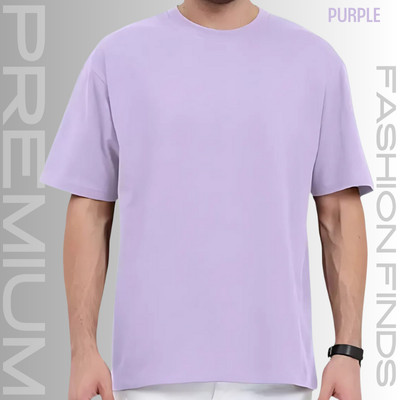 MENS PREMIUM DROP SHOULDER T-SHIRT-[PURPLE]