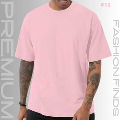 MENS PREMIUM DROP SHOULDER T-SHIRT-[PINK]