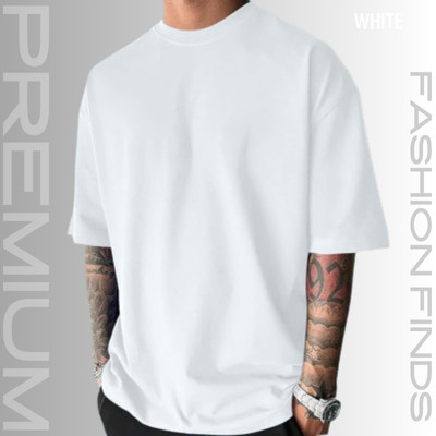 MENS PREMIUM DROP SHOULDER T-SHIRT-[WHITE]