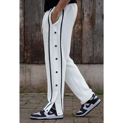 7 Button Trouser - White