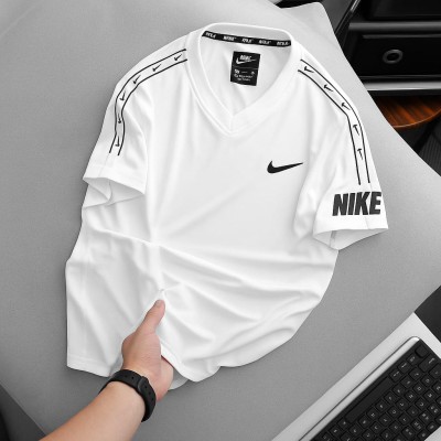 Mash Fabric Jersey T-shirt Sleeve White