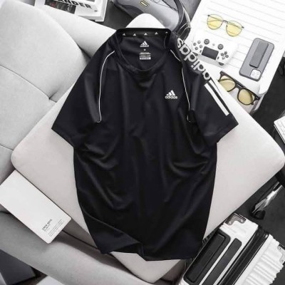 Mash Fabric Jersey T-shirt Adidas Piping black