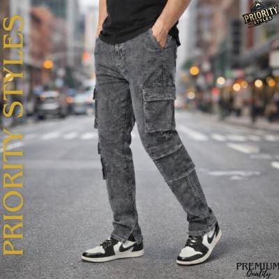 Premium Denim Jeans - 8 Pocket (Stretch) (Acid Wash)