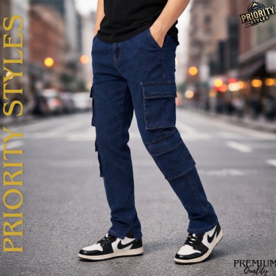 Premium Denim Jeans - 8 Pocket (Stretch) (Deep Blue)