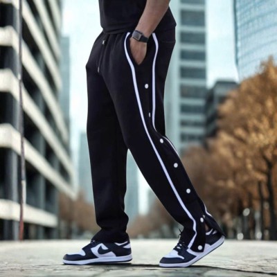 7 Button Trouser - Black