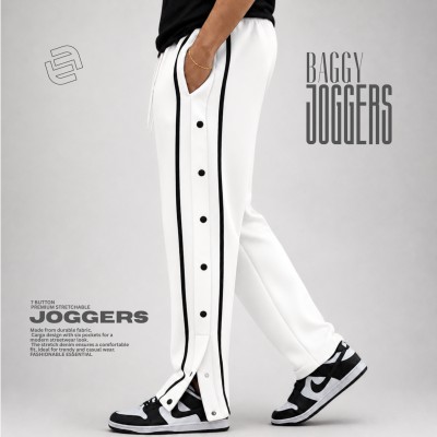 7 Button Trouser - White