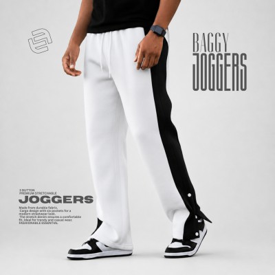 3 Button Trouser - White