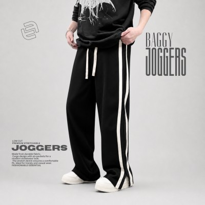 3 Pocket Boot Cut Baggy Trouser (Black)