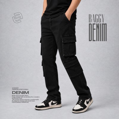 Premium Denim Jeans - 8 Pocket (Stretch) (Black)
