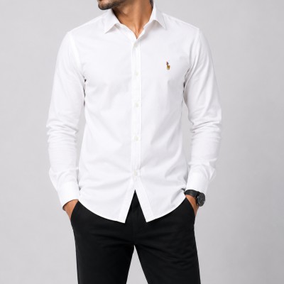 Men's Stylish Solid Shirt - [Color White]