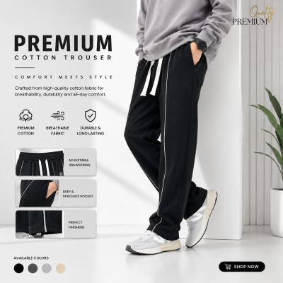 PREMIUM COTTON TROUSER - [1-Step Black]