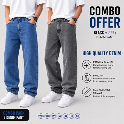 Premium 4 Pocket Denim Combo [ Deep + Acid-Wash ]