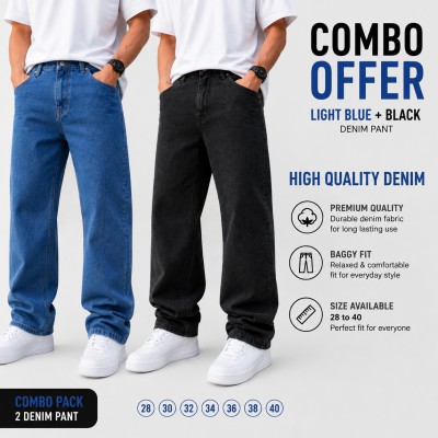 Premium 4 Pocket Denim Combo [ Deep + Black ]