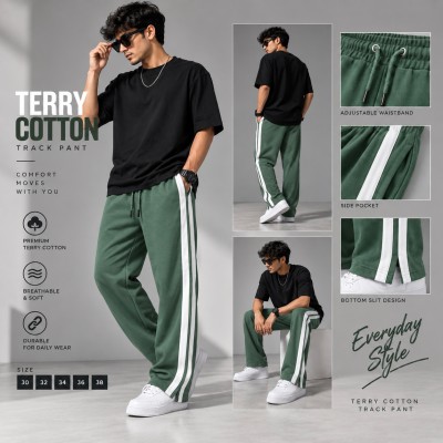 3 Pocket Boot Cut Baggy Trouser- [ Moss Green ]