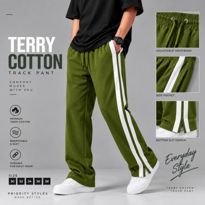 3 Pocket Boot Cut Baggy Trouser-Olive